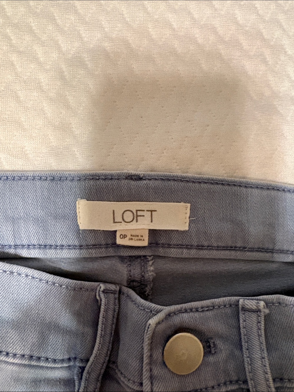 LOFT Pale Blue Women's Denim Pants-skinny (petite)